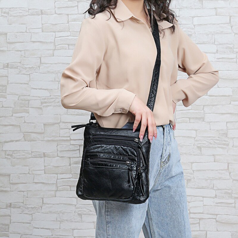 Geestock Schulter Tasche für frauen Weiche Leder Licht-luxus Eimer Tasche lässig Geldbörsen Hand tasche Geldbörse