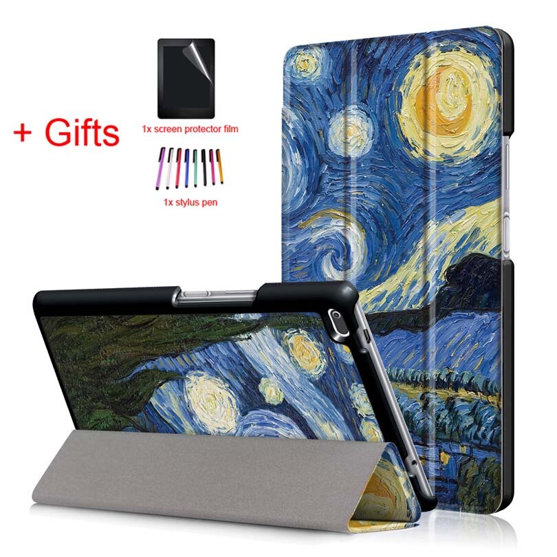 PU Leather Cover Case for Lenovo Tab4 Tab 4 8 TB-8504x TB-8504F TB-8504N TB-8504 8inch Tablet Funda Flip Magnet Case +Film+Pen: XK