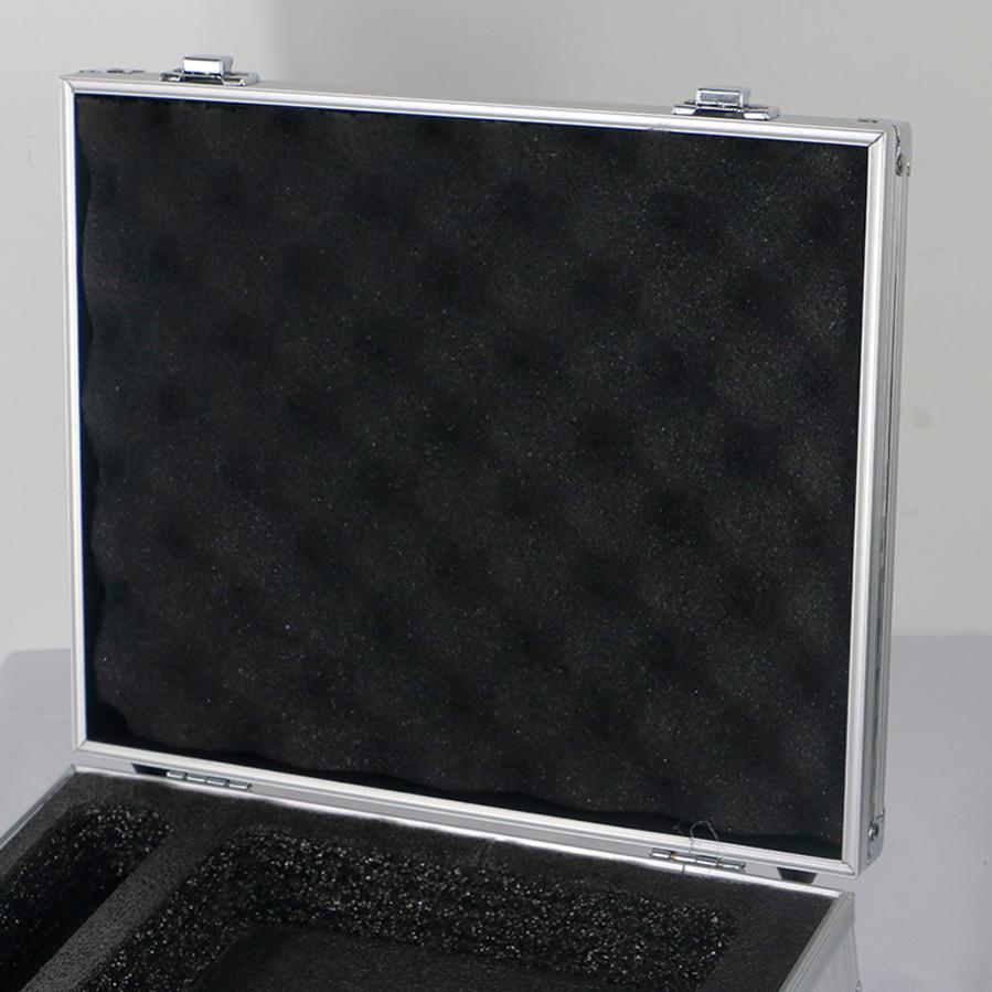 Sound Card Microphone Aluminum Box Storage Box Mic Storage Sponge Box Silver Metal Suitcase Hard Case Live Equipment Toolbox