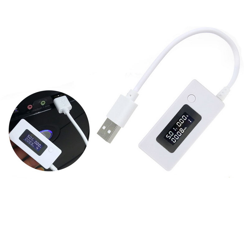 Urijk USB Spanning Stroom Meter Lcd-scherm Mini Telefoon Voltage Monitor Arts Draagbare Plastic Mobiele Oplader Detector