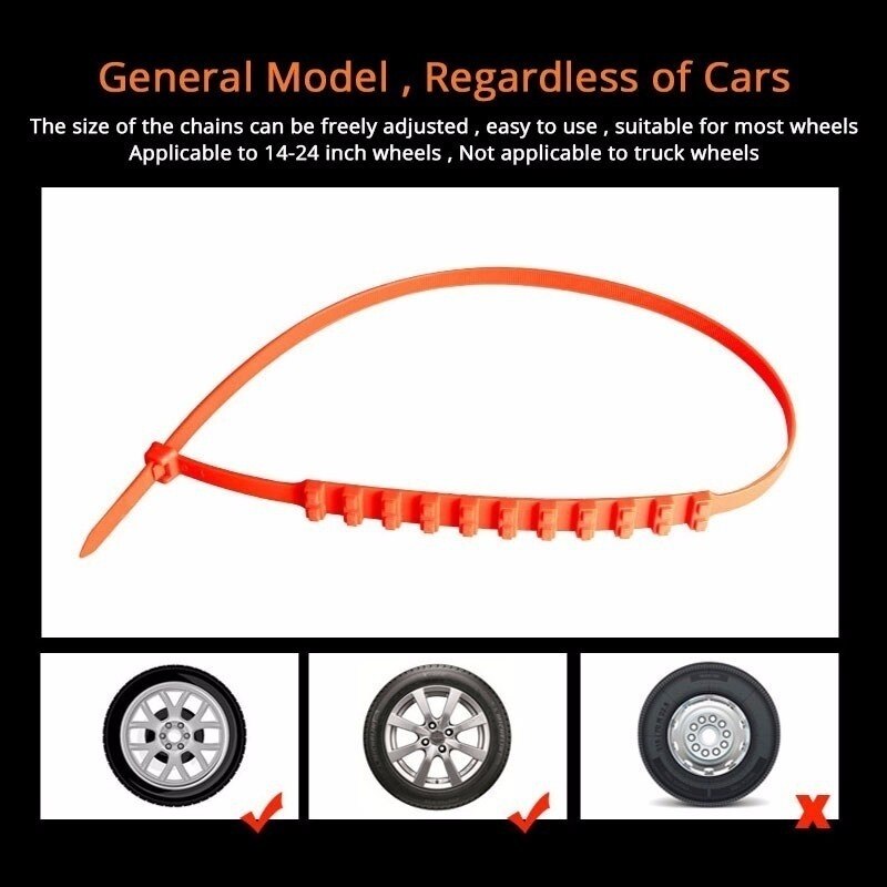 10pz auto Universale anti slittata Catene Da Neve di nylon per il Camion dell'automobile Fango Neve Rotella della gomma del Pneumatico Fascette anti-slittata Autocross tutto'aperto