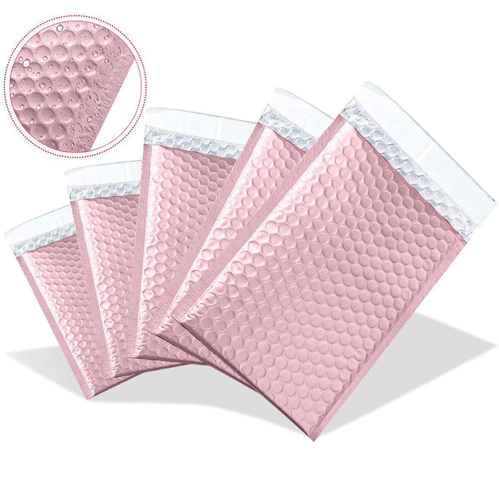 1Pc 11cmx13cm 15cmx20cm Rose Gold Bubble Bag Waterproof Packaging Gold Foil Bubble Bags Envelop For Padded Mailer