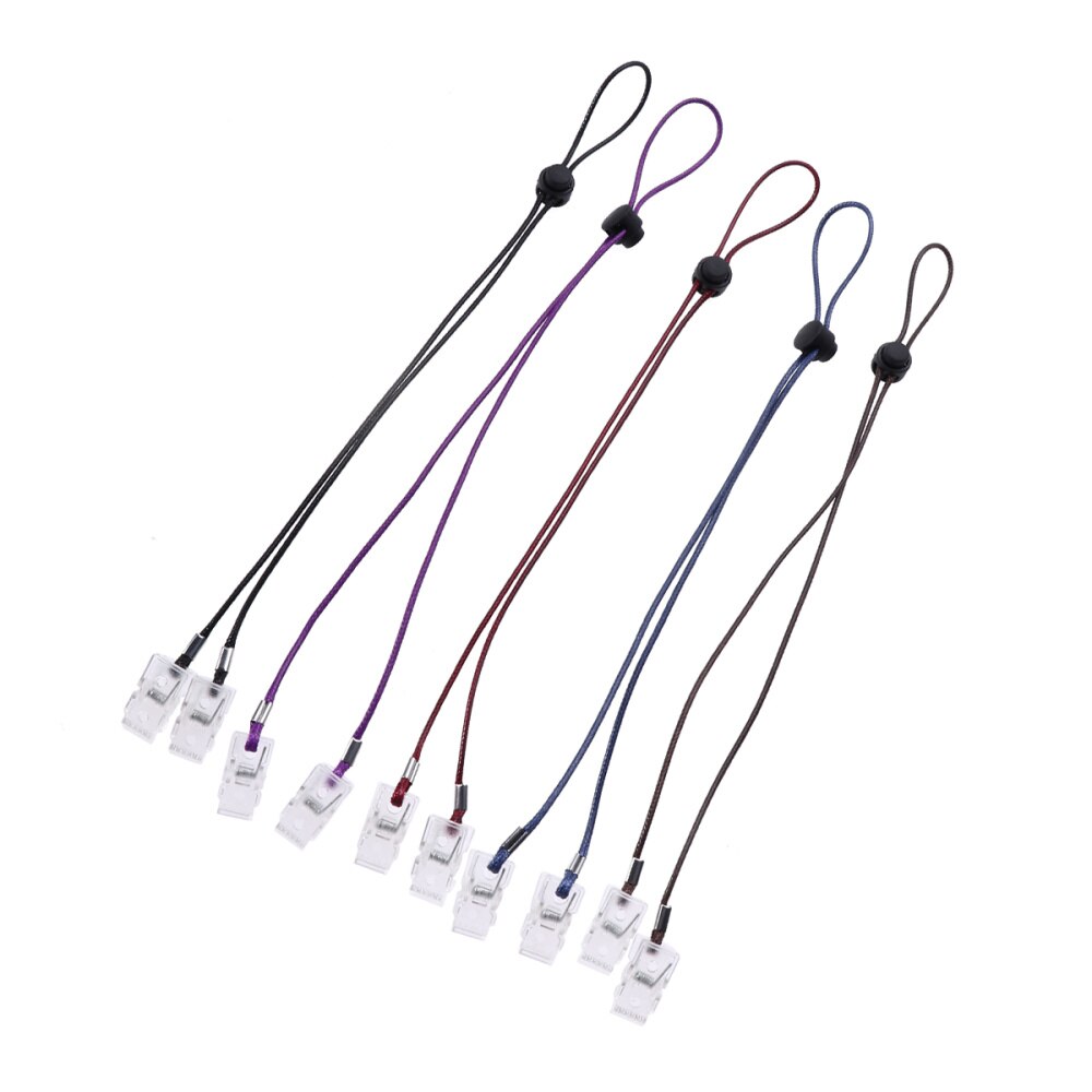 5Pcs Napkin Clip Napkin Bib Chain Flexible Lanyard Napkin Holder