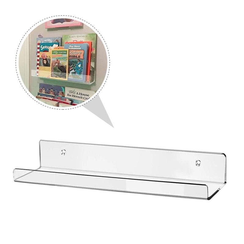 Floating Shelves Acrylic Modern Display Storage Rack Transparent Wall Decor Shelf For Home Office