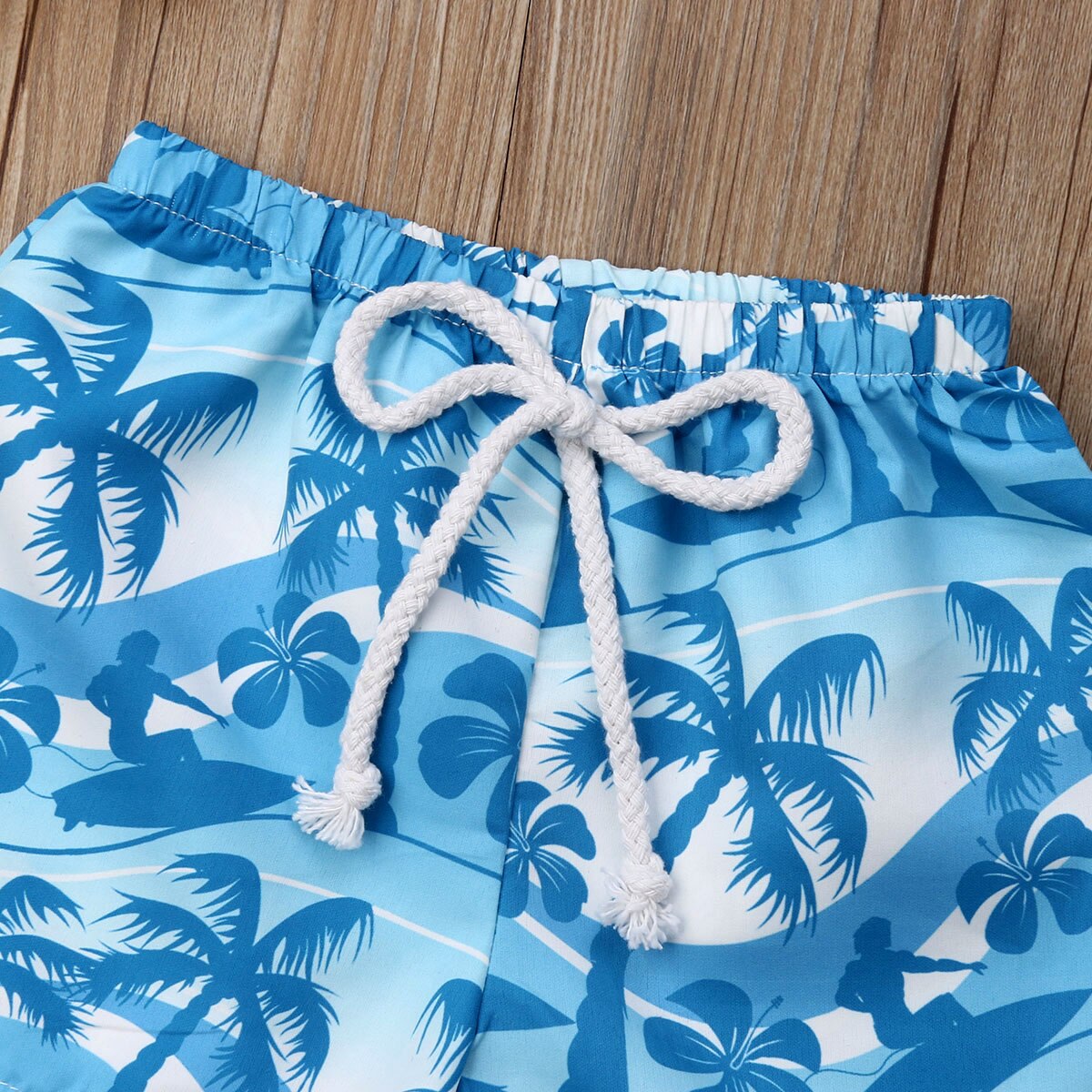 Spædbarn børn baby dreng blomster strand shorts jogger korte bukser høj talje bund sport badetøj strandtøj shorts 0-4y
