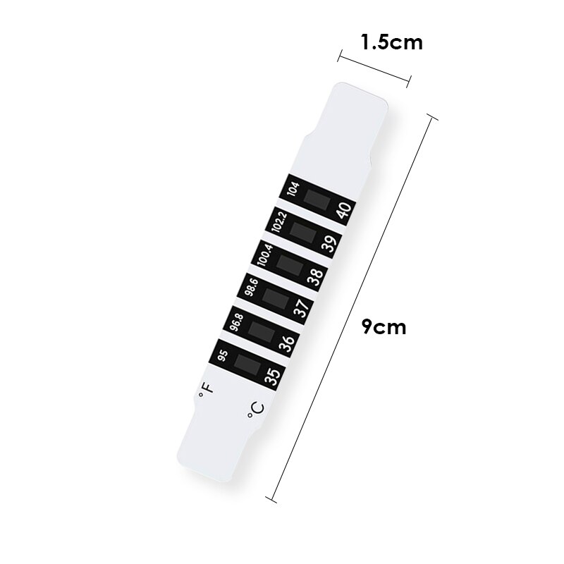 4pcs Child Forehead Temperature Measure Stickers Adult Long Strip Digital Display Discoloration Thermometer Patch Health Care