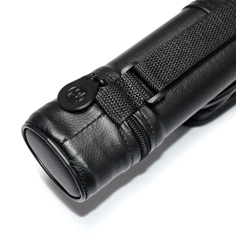 Economic black PU leather 1/2 billiard pool cue bag with cheap price