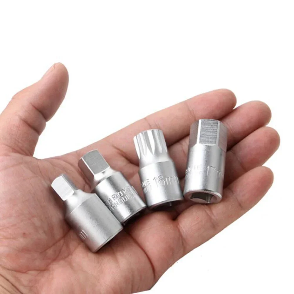 Llave de tubo de drenaje de cárter de aceite, llave de tornillo de caja de cambios de reparación automática, Material de , equipo de taller, herramientas manuales, 3/8 unidades