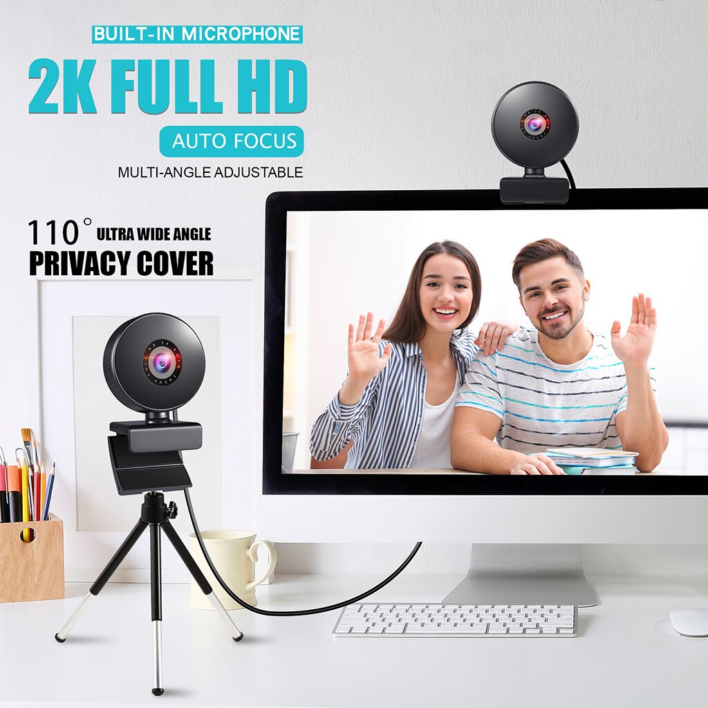 Webcam 1080P Camera USB Built-In Microphone Full High Definition Web Camera USB Plug&amp;Play for Computer Live Broadcast