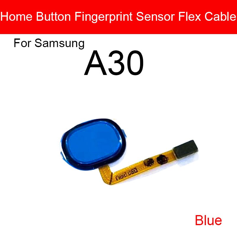 Impronte digitali del Tasto della Casa Cavo Della Flessione Per Samsung Galaxy A20 A20E A30 A40 A60 Sensore di Riconoscimento di Pulsante di Ritorno Della Flessione di Riparazione Del Nastro: blue A30