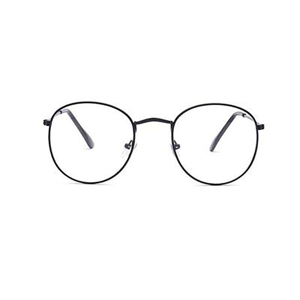 1 PC Classic Gold Metalen Frame Bril Klassieke Vintage Stijl Optische Bril: Black