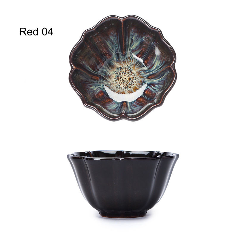 Colorful starry teacup,temmoku glaze tea cup,Kung fu cup Build kiln ceramic cup Teacup,Chinese Jingdezhen Beautifully artwork: 08