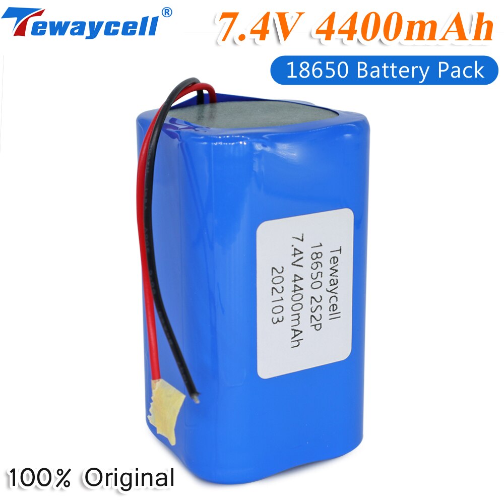 Fabrikspris 2 s 2p 4.4ah 18650 lithium ion 7.4v 4400 mah batteripakke med pcb -ledninger