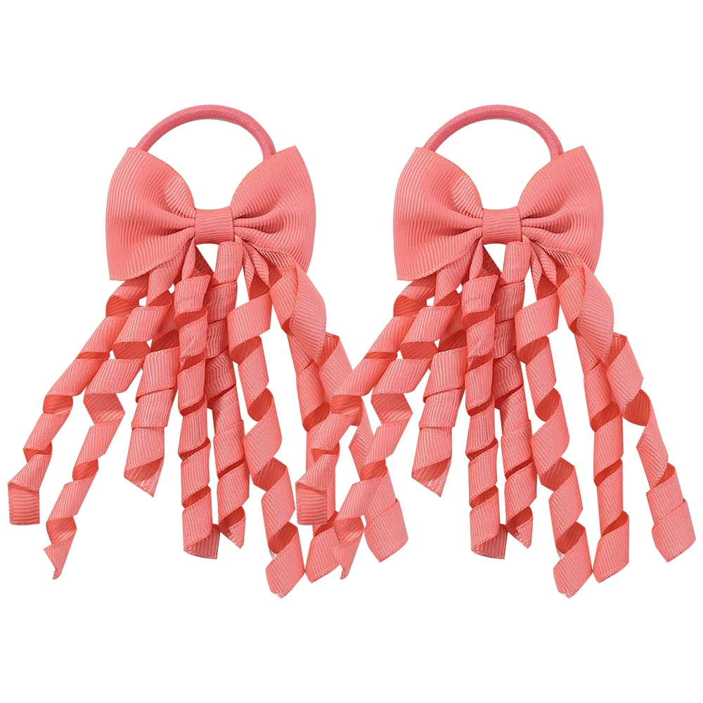 BABY BOWS Baby Meisjes Haarbanden Strikken 3 Inch Grosgrain Lint Krullend Korker Haarelastiekjes Elastische Kleurrijke Kinderen Haarband: Blauw
