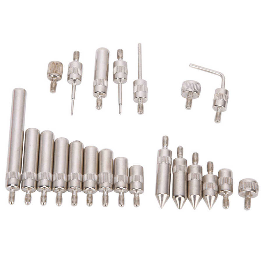 22 Pcs Dial Indicator Pointed Tip Dial Gauge Indicator Replacement Measuring Point Tip Set with Case