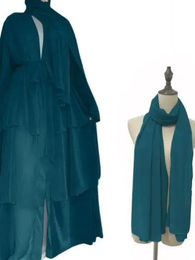 Chiffon Open Abaya Dubai Turkey Kaftan Muslim Cardigan Abayas Dresses For Women Casual Robe Kimono Femme Caftan Islam Clothing