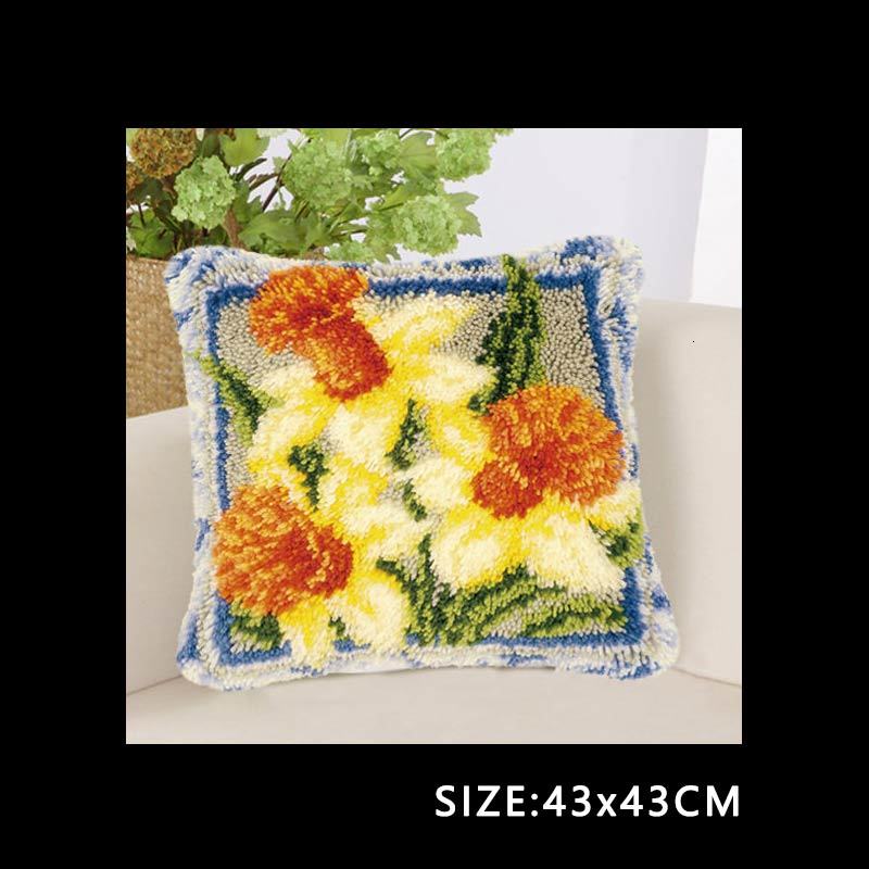 Coussin à crochet, coussin à crochet, coussin à crochet, coussin en mousse pour travaux d'aiguille, taie d'oreiller à crochet, broderie, bricolage, point de croix , 37/43/50 cm