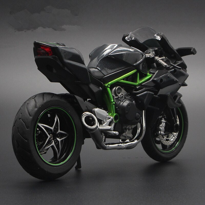 1:12 Ducati Streetfighter Racing Motorcycles Simulation Alloy Motorcycle Model With Sound and Light Collection Kids Toy: H2R Black with box