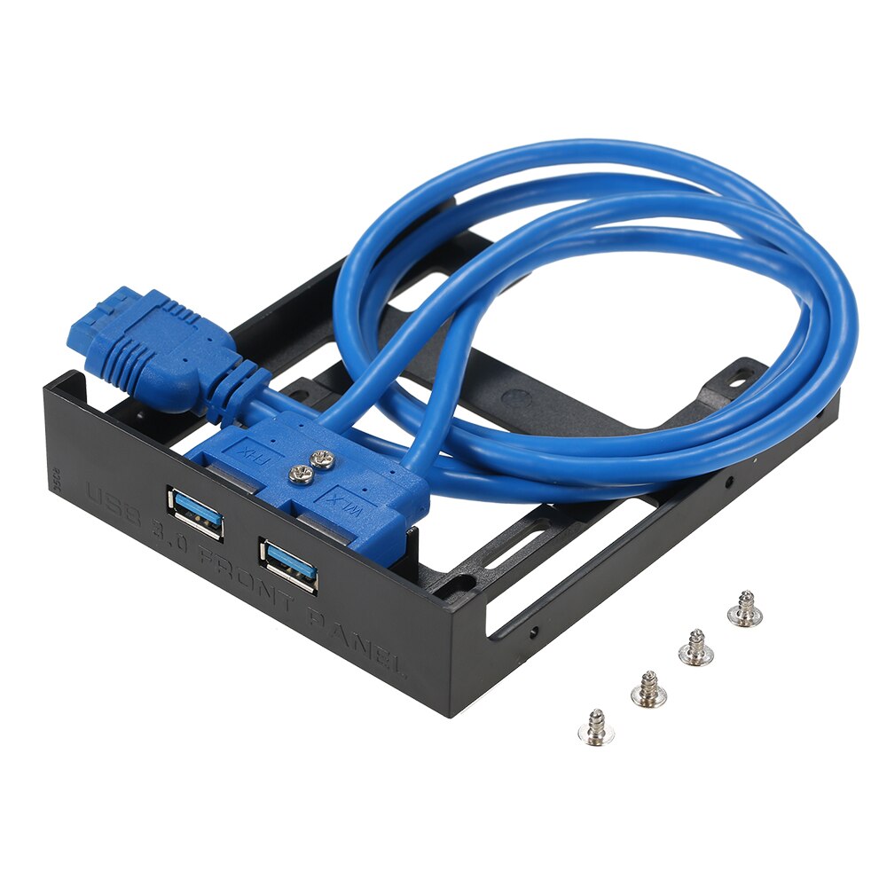 USB 3.0 Front Panel Hub 2 Port Expansion Bay 20 Pin to USB3.0 60cm Bracket Adapter Cable for PC Desktop 2.5" Floppy Bay