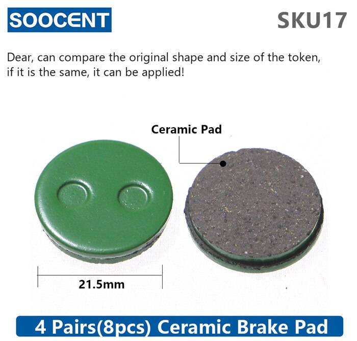 Pedal de freio a disco hidráulico de cerâmica para bicicleta 4 pares, 8 peças pastilhas de freio para shimano sram avid hayes magura acessórios de peças de ciclismo para bicicleta: 17