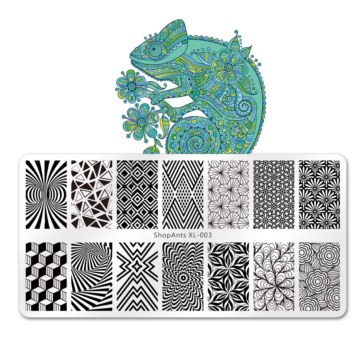 Acier inoxydable Nail Art estampage plaques papillon laisser fleurs plantes impression Image pochoir ongles estampage modèle ongles moule: 03