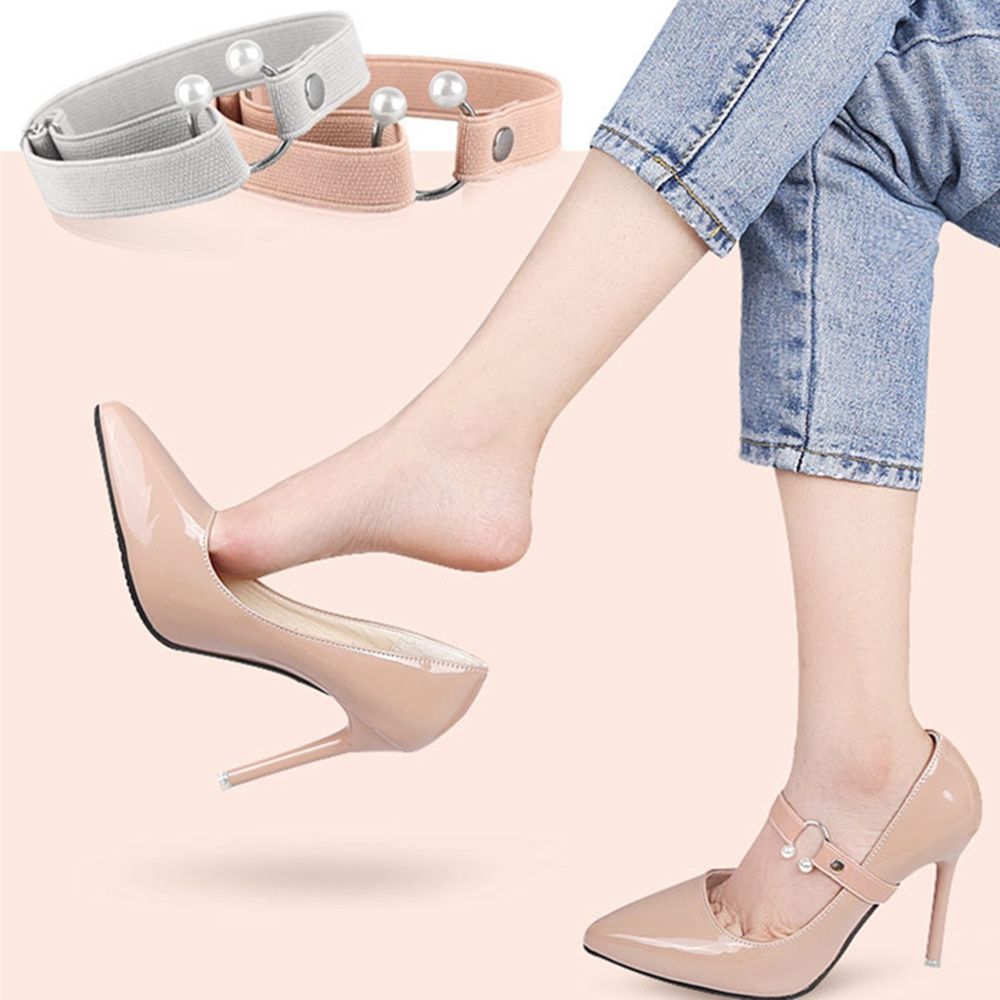 1 Paar Vrouwen Hoge Hakken Holding Anti-Slip Schoenveter Verstelbare Elastische Schoen Riem Riem Enkel Holding Schoenen Band Voor hoge Hakken