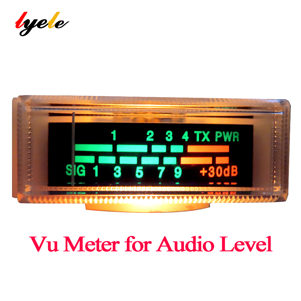 VU Meter Ebene Signal Anzeige Kopf 650 Ohm Mit Hintergrundbeleuchtung 6-12V TX PWR DB Meter Elektronische Instrument anzeige