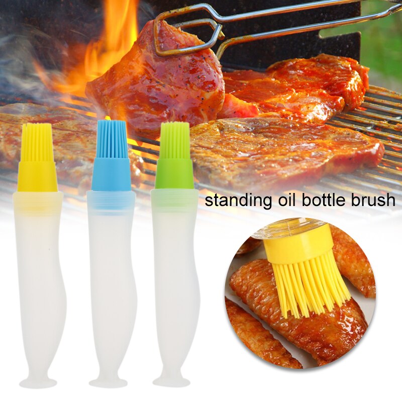 BBQ Oiler Oil Bottle Silicone Accessories Cooking Tool Environmental Economic Oil Brush Barbecue Baking Cake Pastry Home