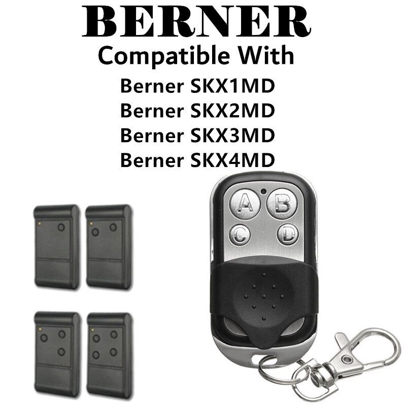 433mhz garage télécommande pour BERNER ELKA TEDSEN TELETASTER pour SKX1MD SKX2MD SKX3MD SKX4MD émetteur à main
