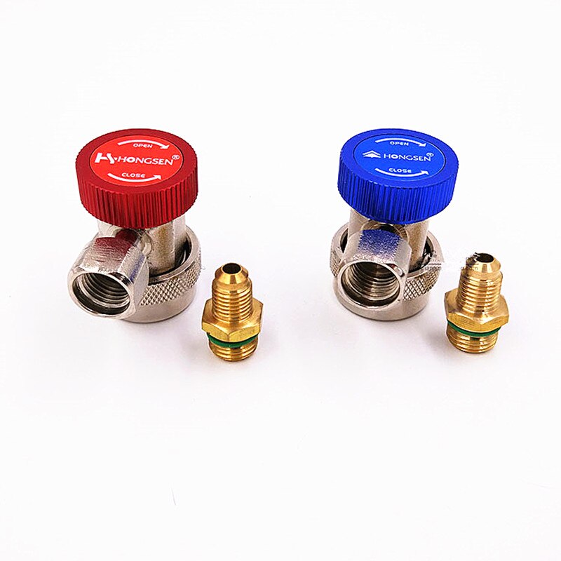 R134a Hoge &amp; Lage Druk Quick Connector Adapter Coupler Auto Automotive Koelmiddel Verstelbare Quick Connector