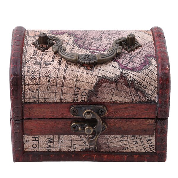 Wooden Retro Antique Decorative Box Wood Jewelry box Case Necklace Bracelet Storage Organizer: 972855