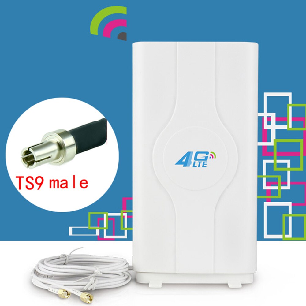 700~2600mhz 88dbi HUAWEI ZTE 3g 4g Lte Antenna Mobile Antenna SMA/ CRC9/TS9 Male Connector Booster Mimo Panel Antenna+3 Meters: 3M TS9 Connector