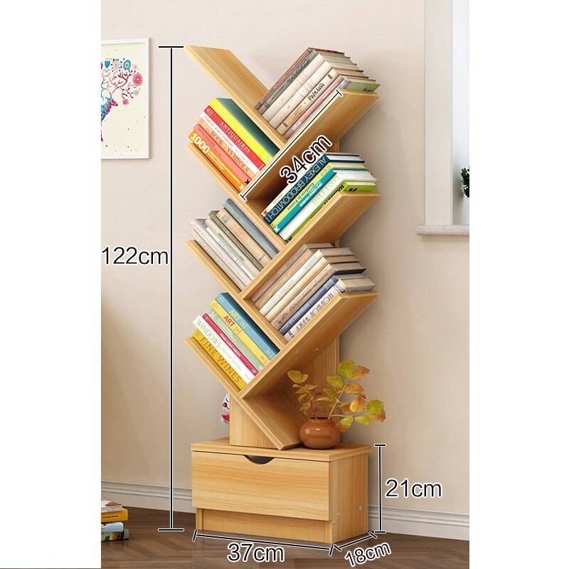 Eight-Layer Bookshelf Floor Simple Shelf Space Saving Bookcase Storage Rack Children's Picture Book Shelf: 4