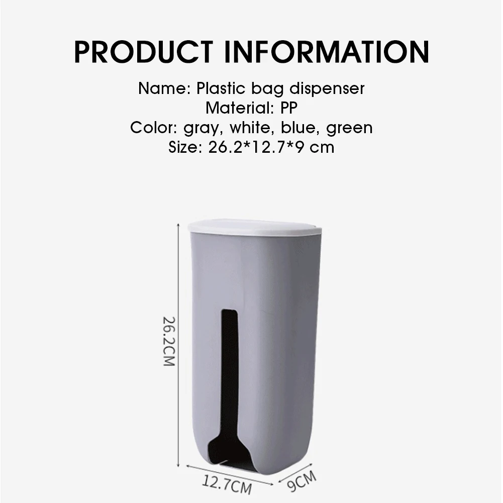Keuken Kruidenier Plastic Zak Houder Dispenser Muurbevestiging Vuilniszak Houder Hervulbare Vuilniszak Saver Keuken Organizer