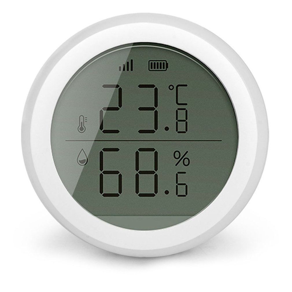 Tuya Zigbee Temperature and Humidity Sensor with LCD Screen Display Works Bluetooth Hygrothermograph Temperature Humidity Sensor