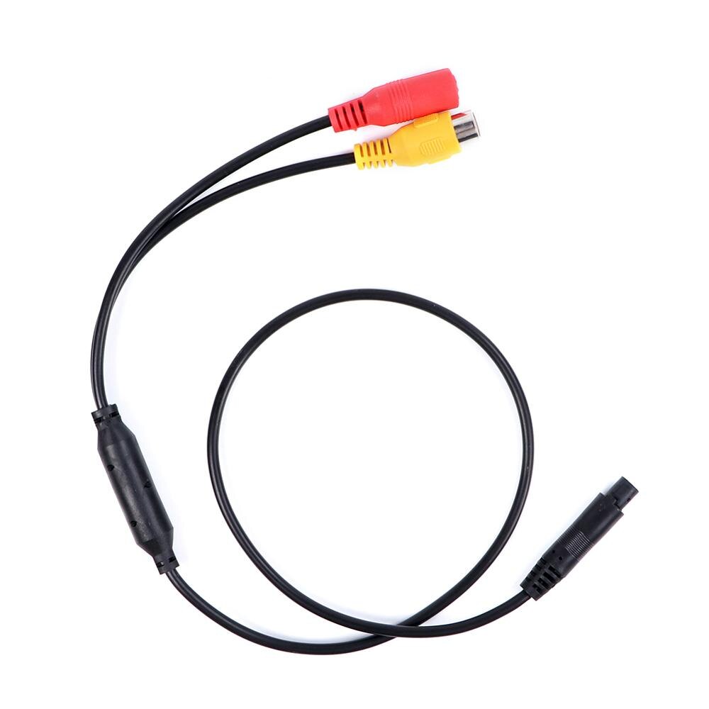 Universele 4-Pin Mannelijke Backup Reverse Camera Auto Naar CVBS RCA Vrouwelijke Connector Signaal Power Adapter Kabelboom Audio kabels