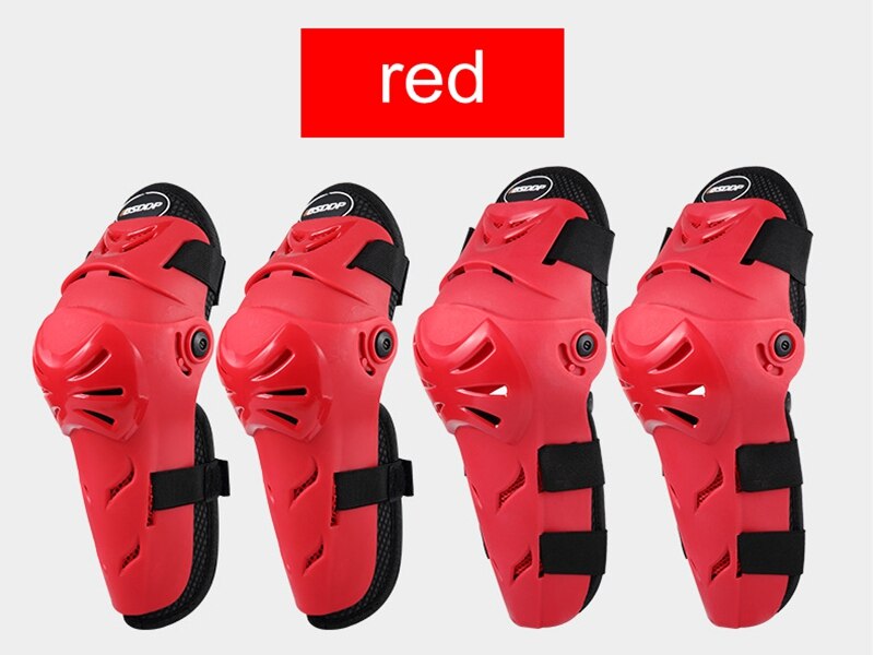 Motolovee Mode Motorfiets Beschermende Kneepad Desigen Outdoor Racing Rvs Motocross Beschermen Knie Elleboog Gear: Rood