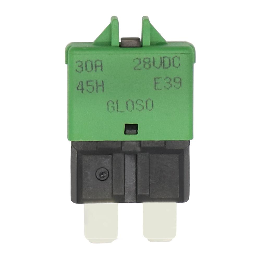 VODOOL DC28V 5A/7.5A/10A/20A/25A/30A Manual Reset Fuse Adapter ATC Circuit Breaker Blade Fuse For Car Truck Boat Marine Vehicle: 30A Green