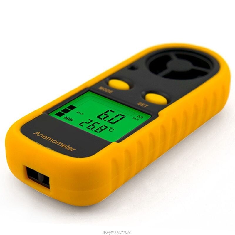 Digital Anemometer 0-30m/s Air Wind Speed Meter Temperature Tester Anemometro Gauge with LCD Backlight Display O14 20