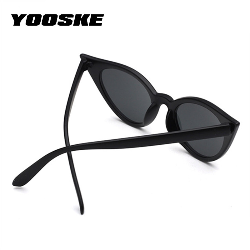 Gafas de sol YOOSKE de ojo de gato, gafas de sol Retro de tamaño pequeño, gafas de sol estilo ojos de gato, cristales transparentes, montura de gafas Vintage para mujer