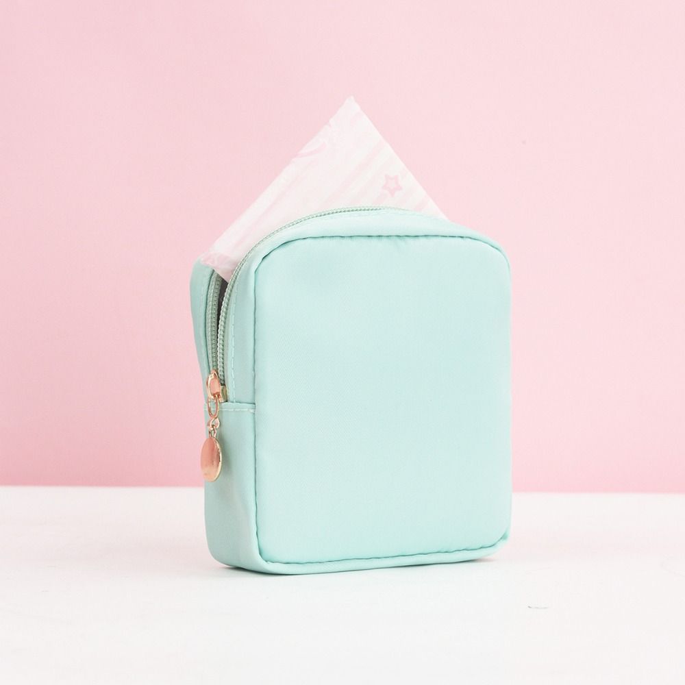 mehrfarbige Damen binden Taschen Heimat Organisation tragbare Pad Beutel Serviette Lagerung Veranstalter: Braun