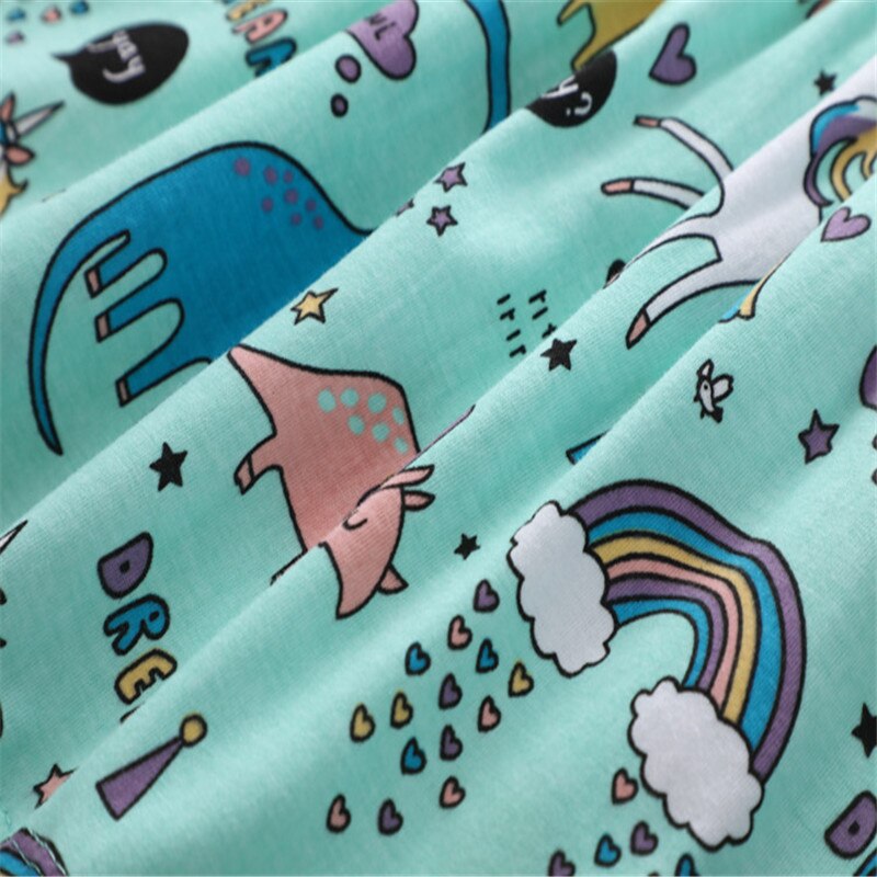 Salto metri unicorn vestiti del bambino per i bambini delle ragazze del cotone vestiti di autunno principessa animali manica lunga vestiti dalla ragazza con unicorni