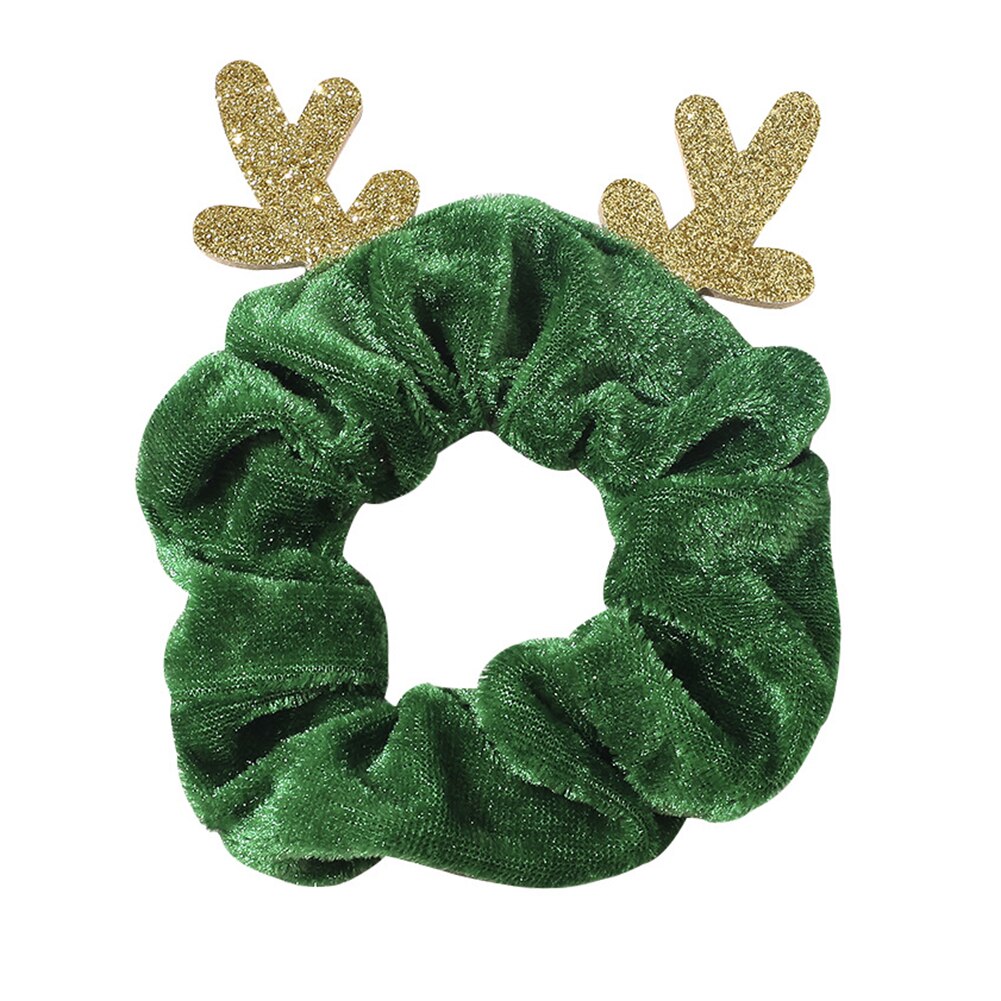 Vrouwen schattige elanden paardenstaart houder haar ring feest huis decoratie benodigdheden flanellen haar touw elastische scrunchies: Groente