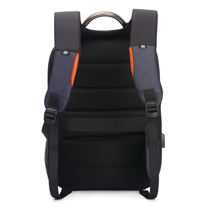 Ingen nyckel stöldskydd män ryggsäckar självlysande 15.6 tums usb laddning laptop manlig mochila college skolryggsäck