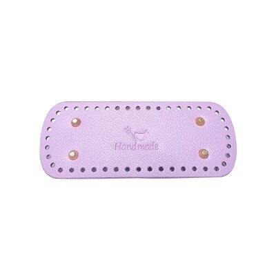 Długie owalne dno do torby z dzianiny PU skórzane akcesoria do toreb ręcznie dno 44 otwory DIY Crochet Pad torebka damska dolna torebka: purple