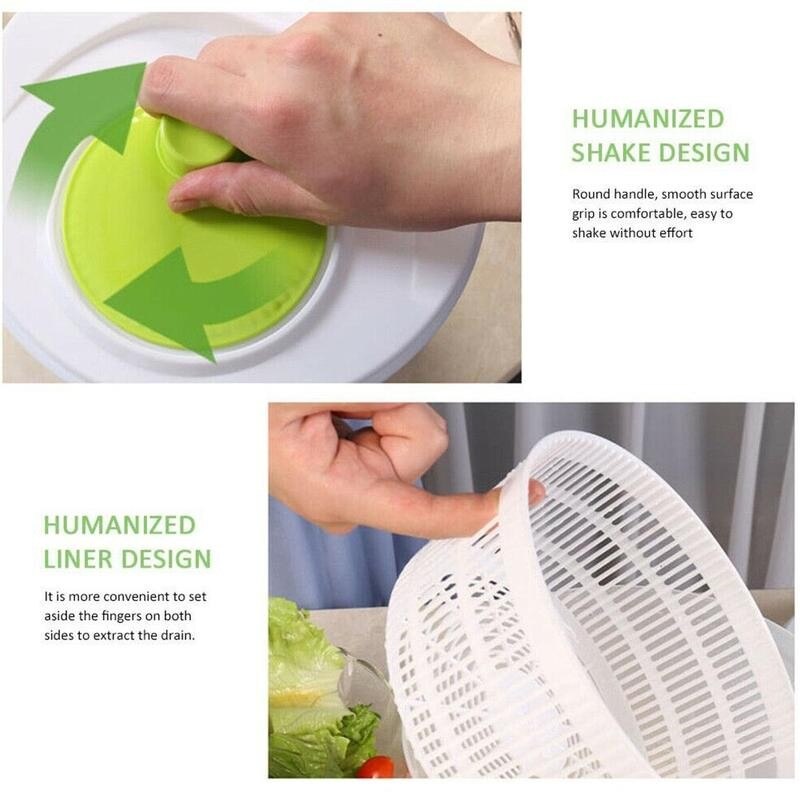 Lettuce Drainer Vegetables Dryer Salad Spinner Fruits Storage Washer Escurridor Fruit De Wash Lechuga Clean Basket Basket J8U5