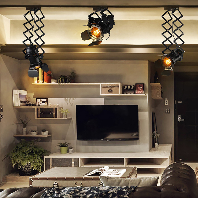 Retro E27 Spoor Licht Spots Minimalistische LED Plafond Lamp Verlichting Kledingwinkel Art Decoratie Bar Winkel Woonkamer