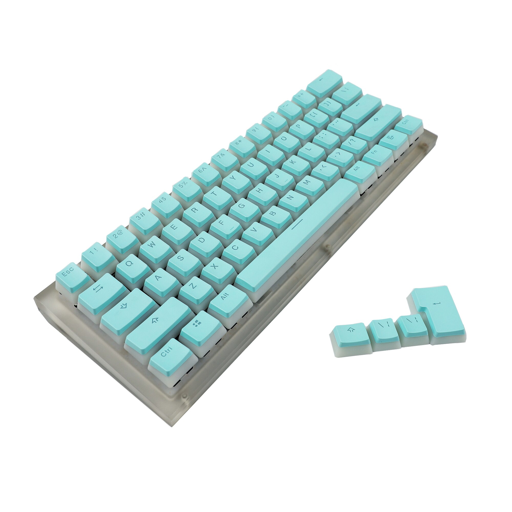 OEM Pudding Shine Through Backlit ANSI ISO 112 Key Double Shot PBT Keycaps For Mechanical Keyboard Keychron GK61X 61 87 104