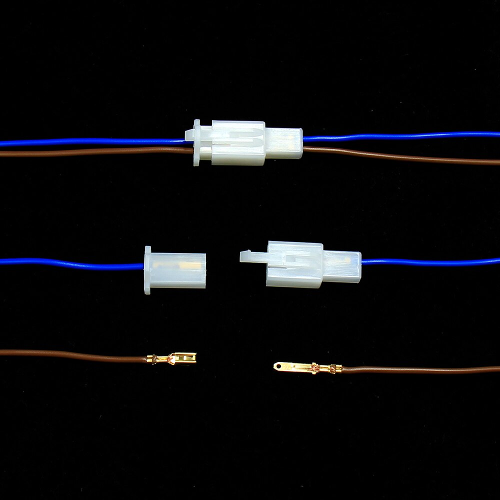 Conectores eléctricos automáticos macho y hembra de 2 pines, terminales de cable eléctrico de Metal no aislados, Kit de crimpado para automóviles, cableado de motocicletas