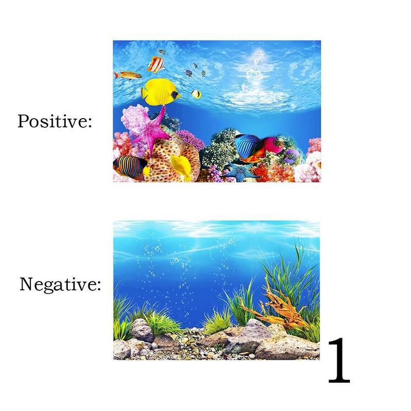 Ezlife 1 pc hav landskab plakat akvarium baggrund dekorere baggrund fisk maleri 3d baggrund akvarium  i6 t 6: 1